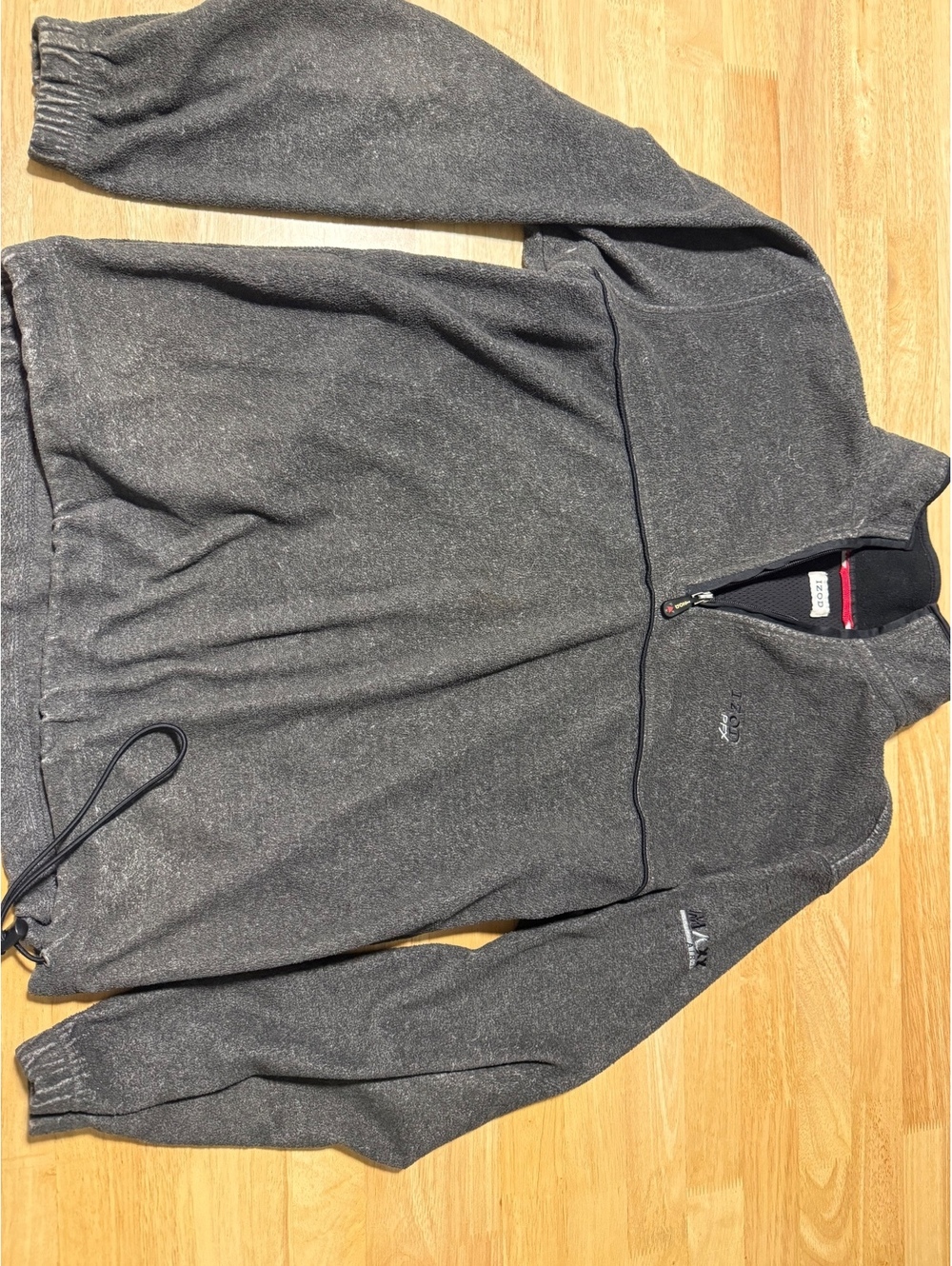 Men’s IZOD PFX MAXX Air-FX Quarter Zip Pullover Gray Size Large
